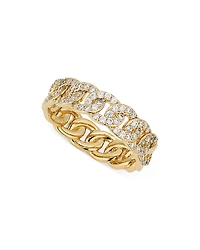 Nadri Twilight Pave Curb Chain Band Ring
