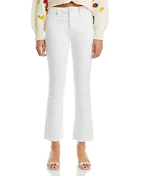 Cropped Flare Leg Jeans White - Exclusive