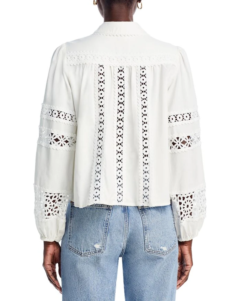 Lace Button Up Shirt - Exclusive