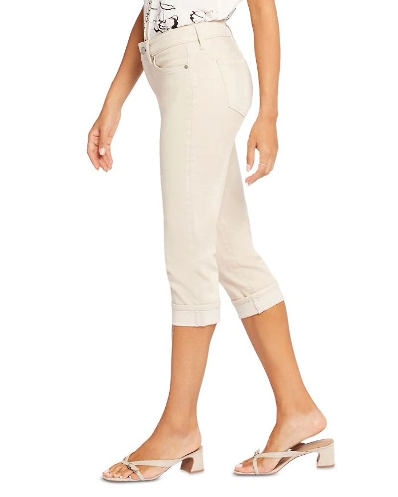 Petite Marilyn Cuffed Cropped Jeans Feather