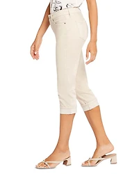Petite Marilyn Cuffed Cropped Jeans Feather