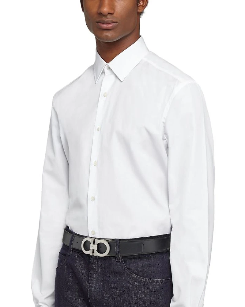 Men's Double Gancini Reversible Leather Belt