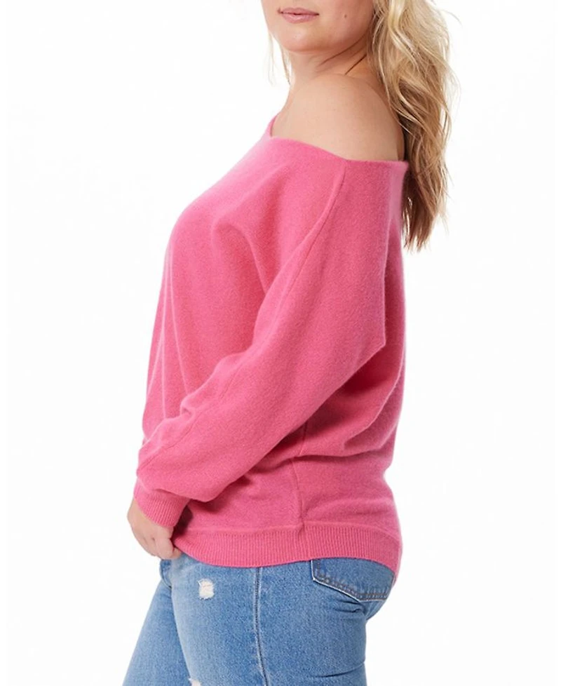 Plus Cashmere Off the Shoulder Sweater