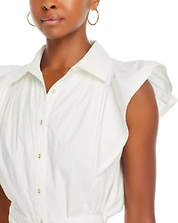 Marceline Cotton Belted Shirt Dress