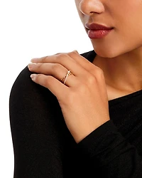 Diamond Crossover Ring in 14K Yellow Gold