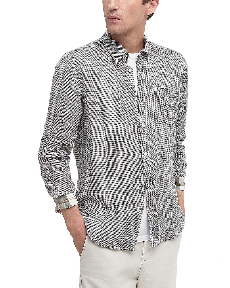 Barbour Linton Tailored Fit Long Sleeve Button Down Shirt