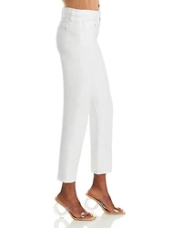 The Callie High Rise Cropped Flare Jeans White