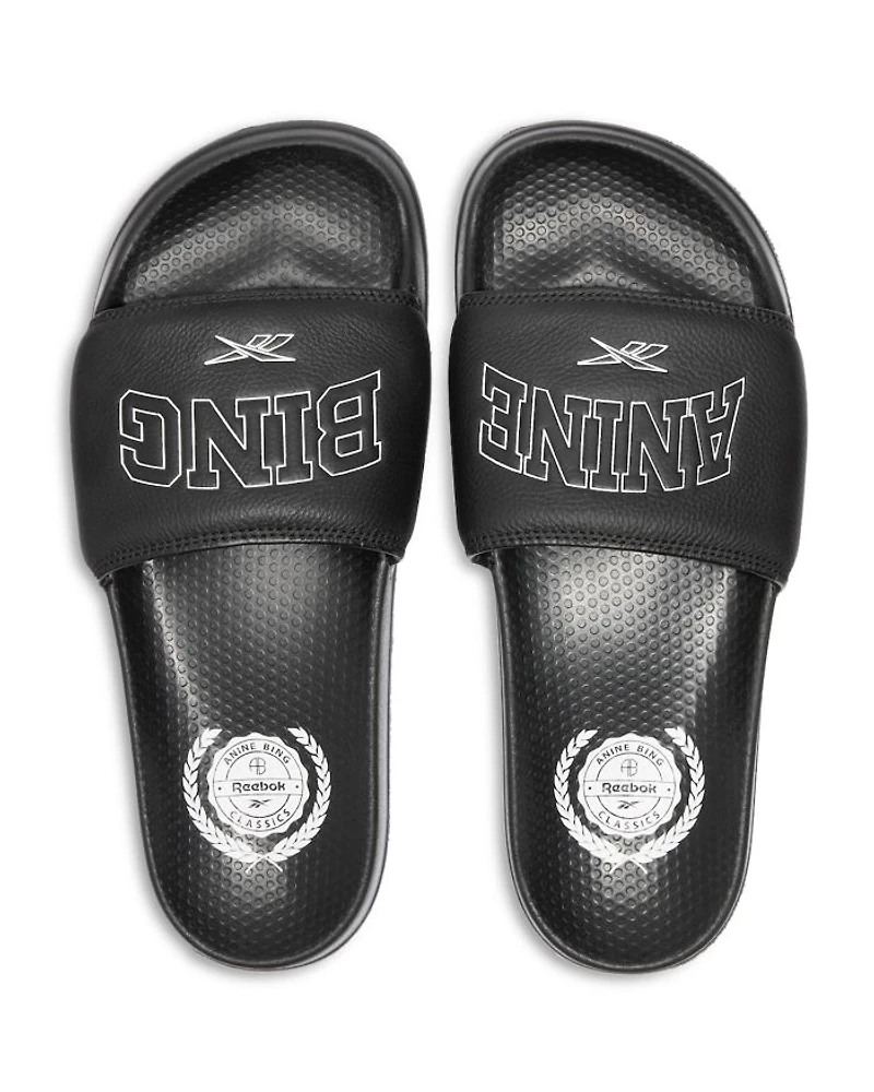x Anine Bing Women's Classic Leather Slide Sandals