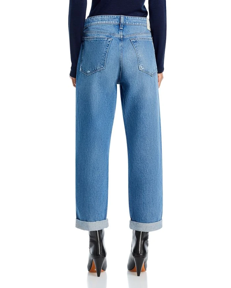 Dre Low-Rise Cuffed Baggy Jeans Meyer