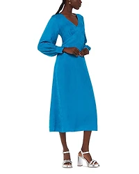 Whistles Serpent Jacquard Midi Dress