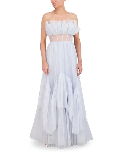 Bcbgmaxazria Tiered Ruffle Maxi Gown