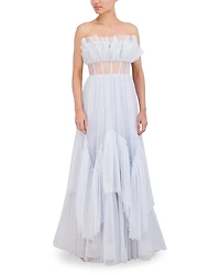Bcbgmaxazria Tiered Ruffle Maxi Gown