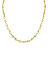 Delicate Pavé Link Necklace, 18"