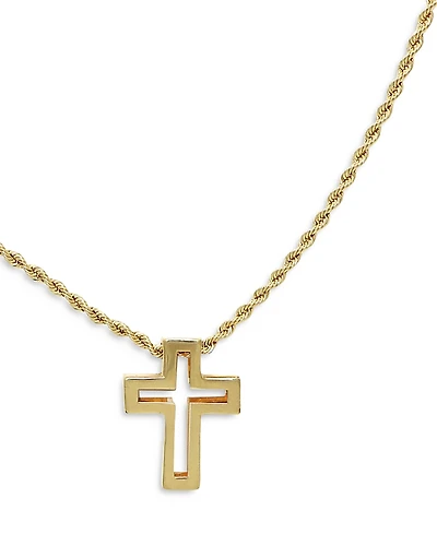 Bloomingdale's Fine Collection Open Cross Pendant Necklace