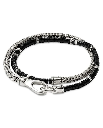 Sterling Silver Heishi Gemstone Wrap Bracelet