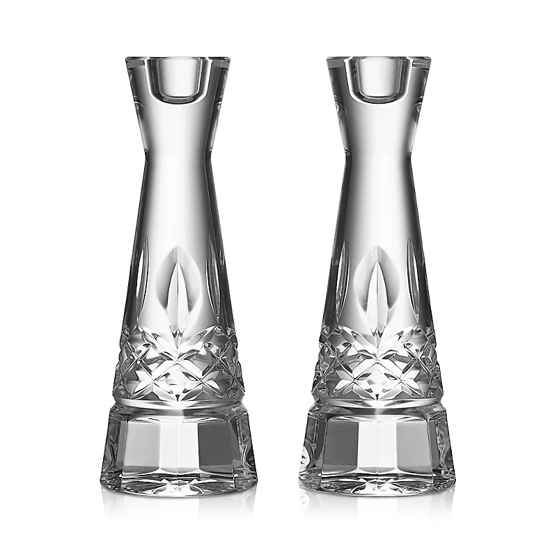 Waterford Lismore Round 8 Candlestick, Set of 2