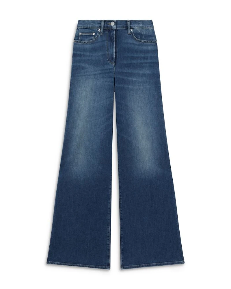 Ameria Wide Leg Jeans Mid Blue