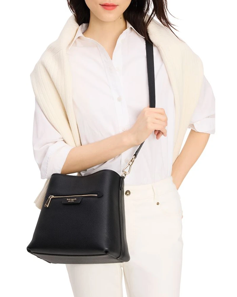 Hudson Pebbled Leather Shoulder Bag