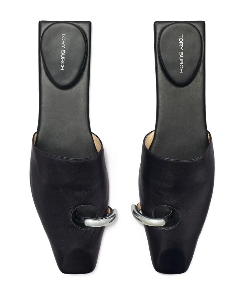 Women's Pierced Leather Mules