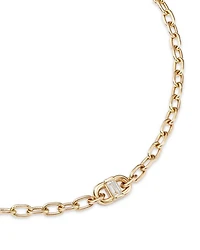 14K Yellow Gold Baguette Diamonds Diamond Baguette Oval Link Bracelet, 0.06 tcw