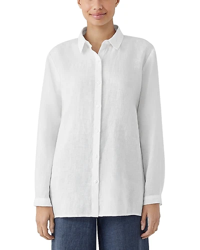 Eileen Fisher Linen Classic Collar Shirt