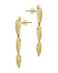 Beating Heart Drop Earrings in 14K Gold Plated