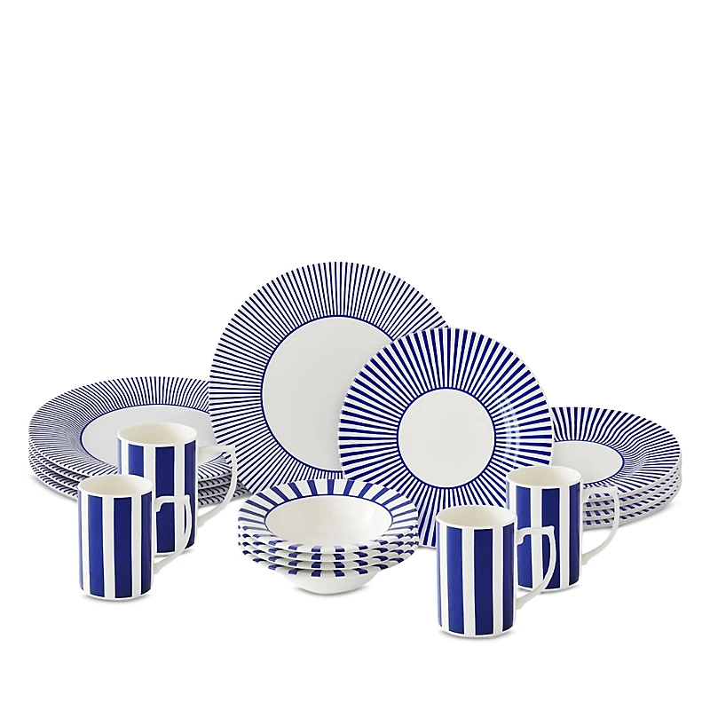 Spode Blue Italian Stecatto Dinnerware, 16 Piece Set
