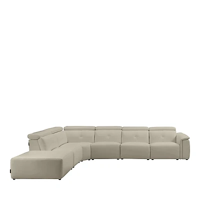 Chateau d'Ax Nuvola 6 Piece Power Leather Sectional Sofa