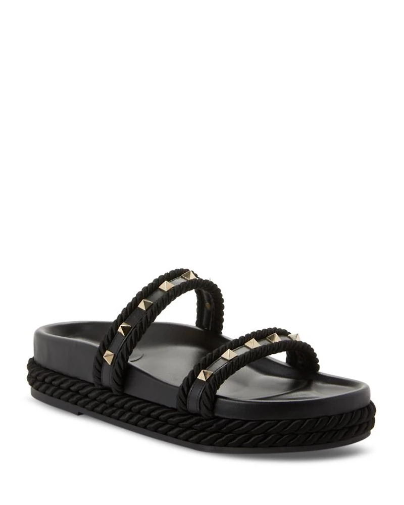 Women's Embellished Espadrille Slide Sandals