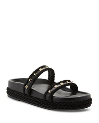 Women's Embellished Espadrille Slide Sandals