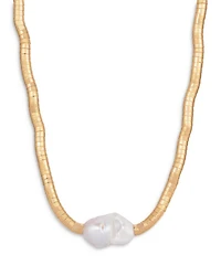 Freshwater Baroque Pearl Collar Necklace, 15-20"