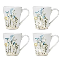 Wildflowers Mugs, Set of 4