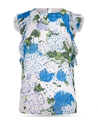 Simona Floral Flutter Sleeve Blouse
