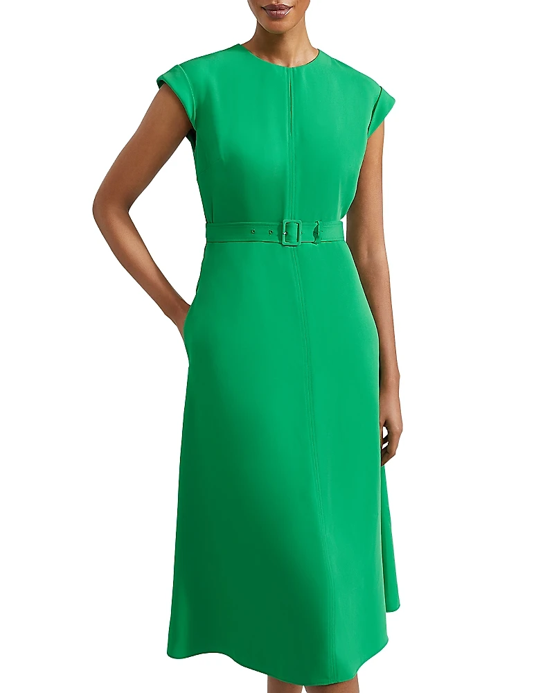 Hobbs London Meera Belted Midi Dress