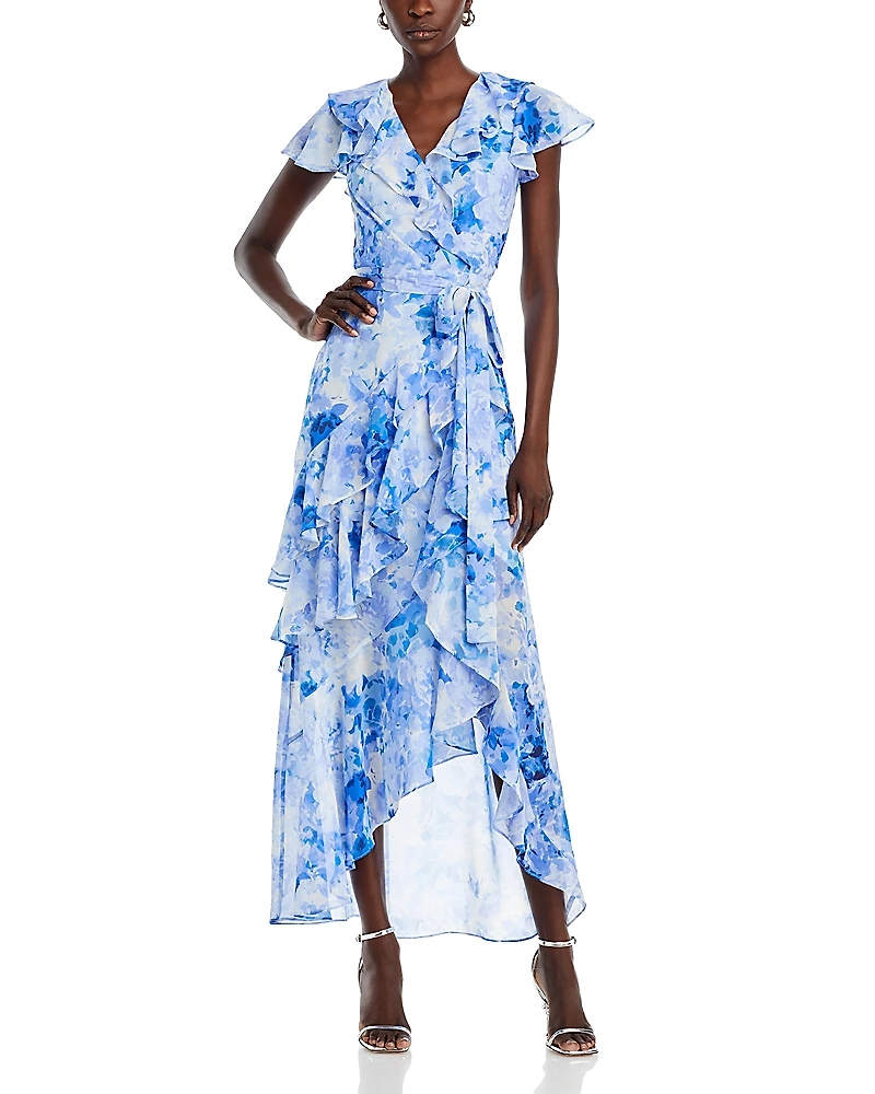 Eliza J Asymmetric Ruffled Dress