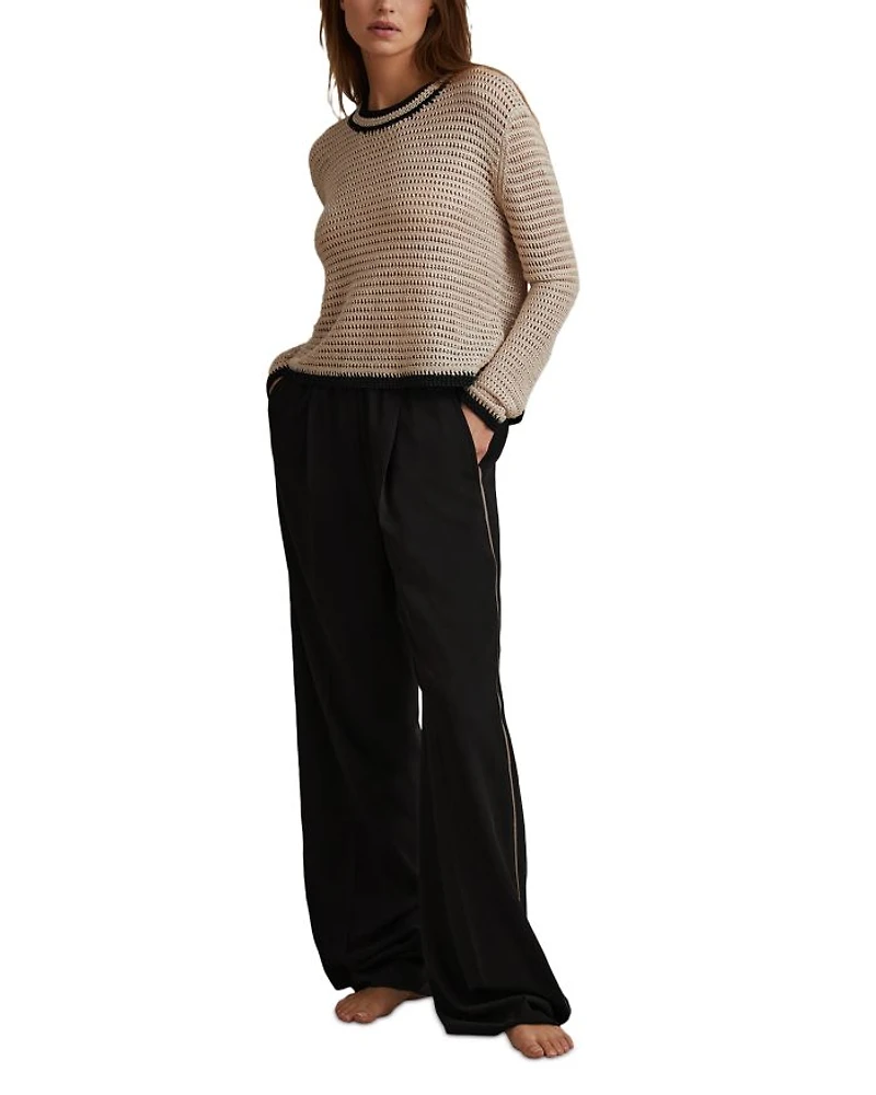 Side Stripe Wide Leg Pants