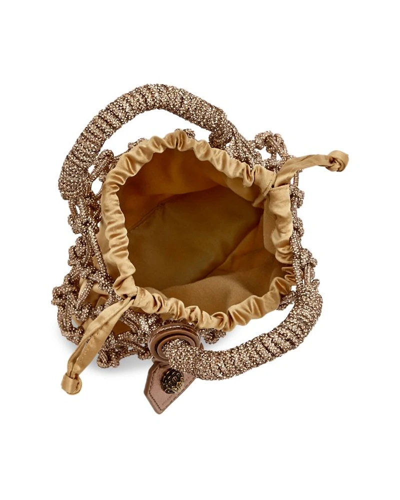 Small Embellished Macrame Tote