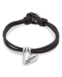 UNOde50 Leather Twine Heart Bracelet