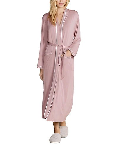 Barefoot Dreams Malibu Collection Soft Jersey Piped Robe