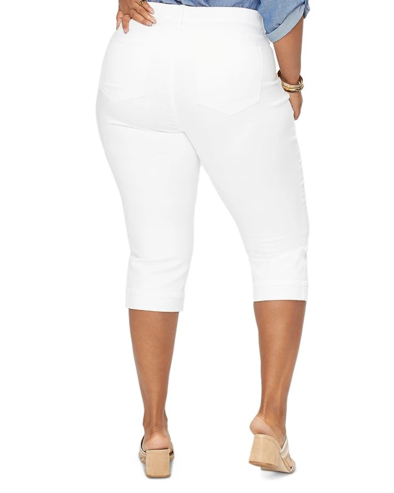 Marilyn High Rise Straight Cropped Jeans Optic White