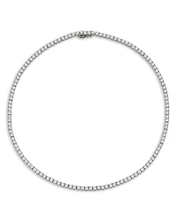 3mm Cubic Zirconia Tennis Necklace, 16"
