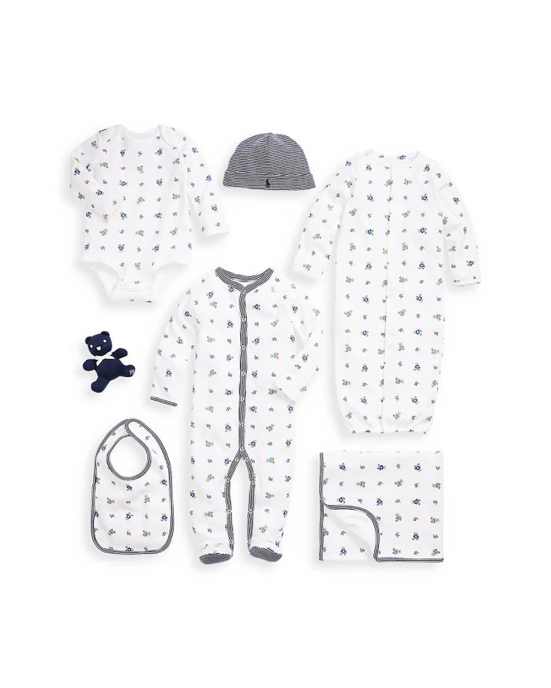 Boys' Polo Bear Cotton 7 Piece Gift Set - Baby