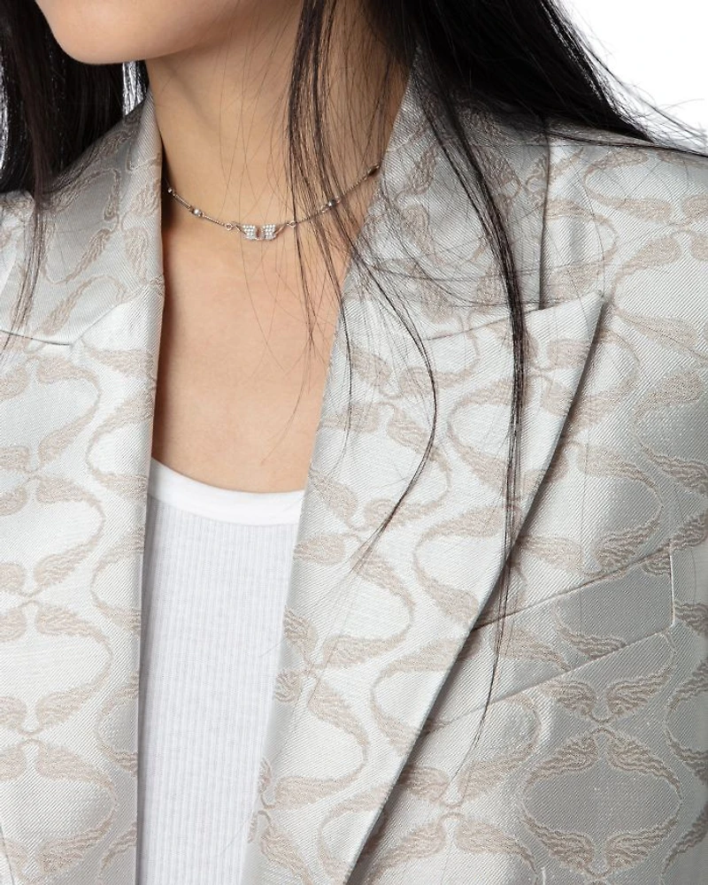 Vicka Jacquard Wings Blazer