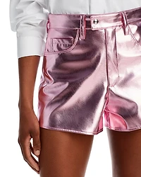 High Rise Metallic Shorts