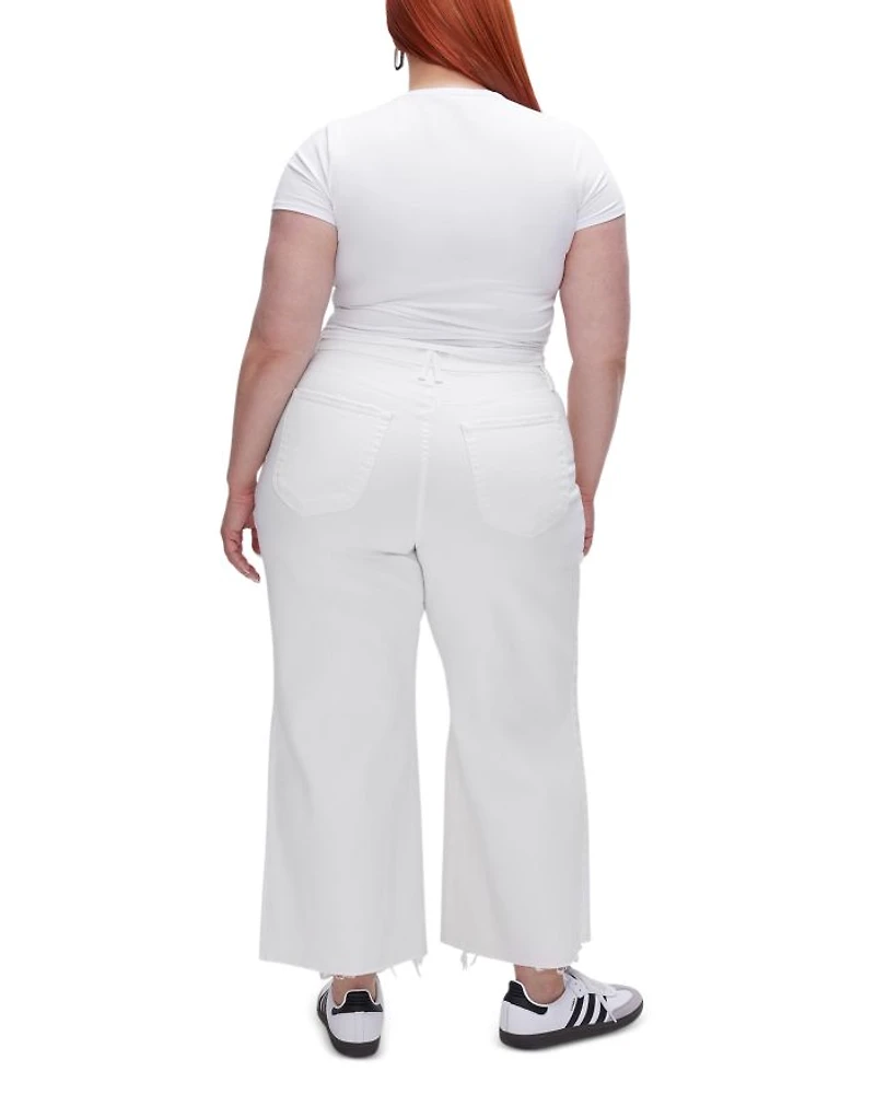 Good Waist Palazzo Cropped Jeans W001
