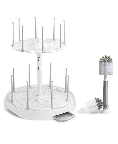 Munchkin High Capacity Drying Rack and Shine Stainless Steel Bottle Brush