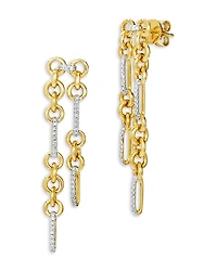 Bloomingdale's Fine Collection Diamond Chain Link Drop Earrings