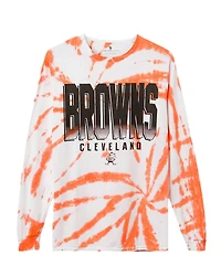 Junk Food Clothing Unisex Nfl Cleveland Browns Game Time Tie Dye Long Sleeve