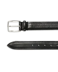 Men's Brushed Nickel Buckle Italian Leather Belt - Exclusive