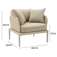 Kapri Outdoor Armchair in Taupe